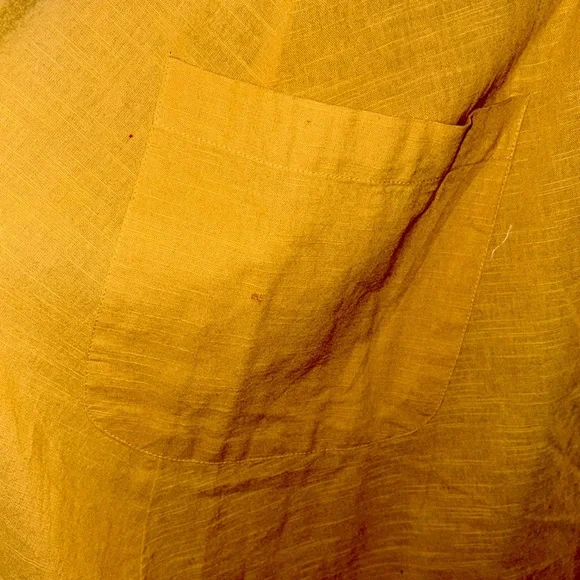 NWOT Free People Mustard Wrap Dress excellent cond, adorable all seasons! sz Md - Picture 6 of 14